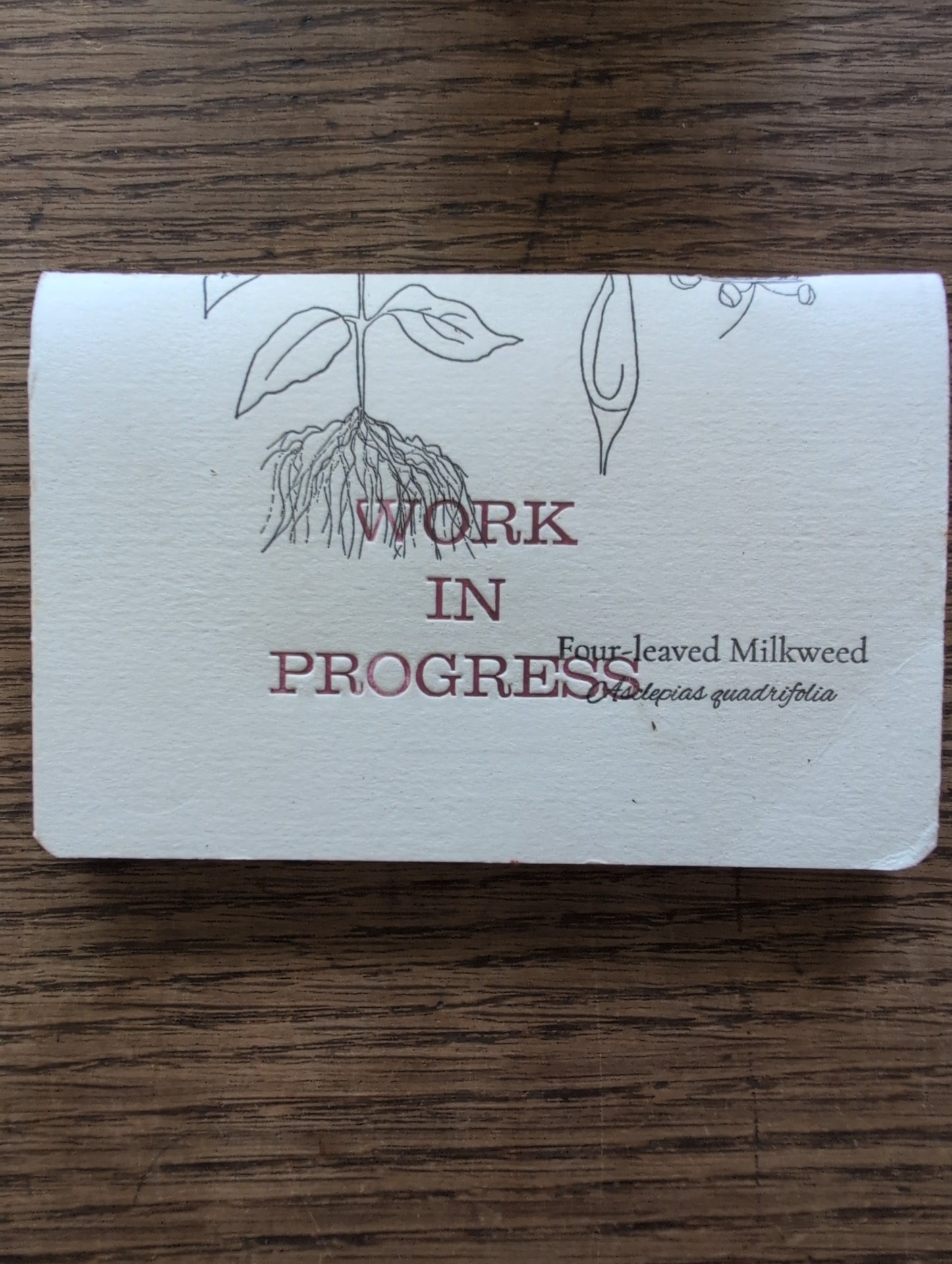 Work in Progress Notebook/Sketchbook 3.5 x 4.5