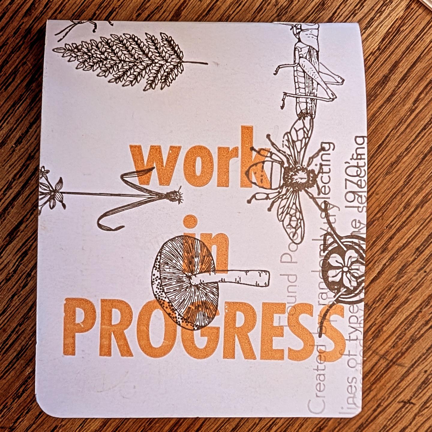 Work in Progress Notebook/Sketchbook 3.5 x 4.5